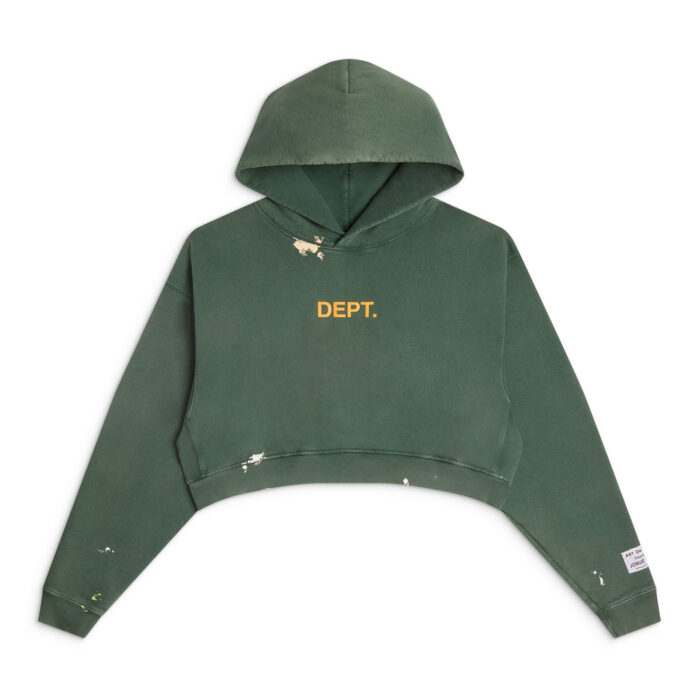 Dept Women’s Cropped Painted Logo Hoodie
